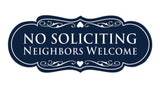 Signs ByLITA Designer No Soliciting Neighbors Welcome Sign