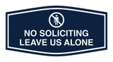 Fancy No Soliciting Leave Us Alone Wall or Door Sign