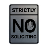 Portrait Round Strictly No Soliciting Wall or Door Sign