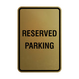 Signs ByLITA Portrait Round Reserved Parking Sign with Adhesive Tape