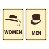 Portrait Round Men / Women Sign Set