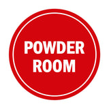 Signs ByLITA Circle Powder Room Sign