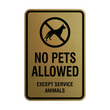 Signs ByLITA Portrait Round No Pets Allowed Except Service Animals Sign