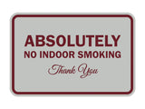 Signs ByLITA Classic Framed Absolutely No Indoor Smoking Thank You Sign