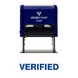 Blue Verified Self Inking Rubber Stamp