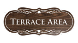 Signs ByLITA Designer Terrace Area Sign