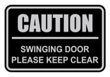 Signs ByLITA Classic Framed Caution Swinging Door Please Keep Clear Sign