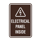 Portrait Round Electrical Panel Inside Sign