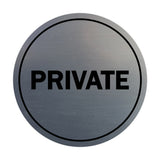 Circle PRIVATE Wall / Door Sign