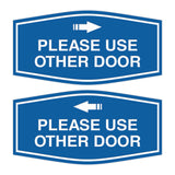 Signs ByLITA Fancy Please Use Other Door Sign Set