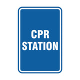 Portrait Round Cpr Station Sign