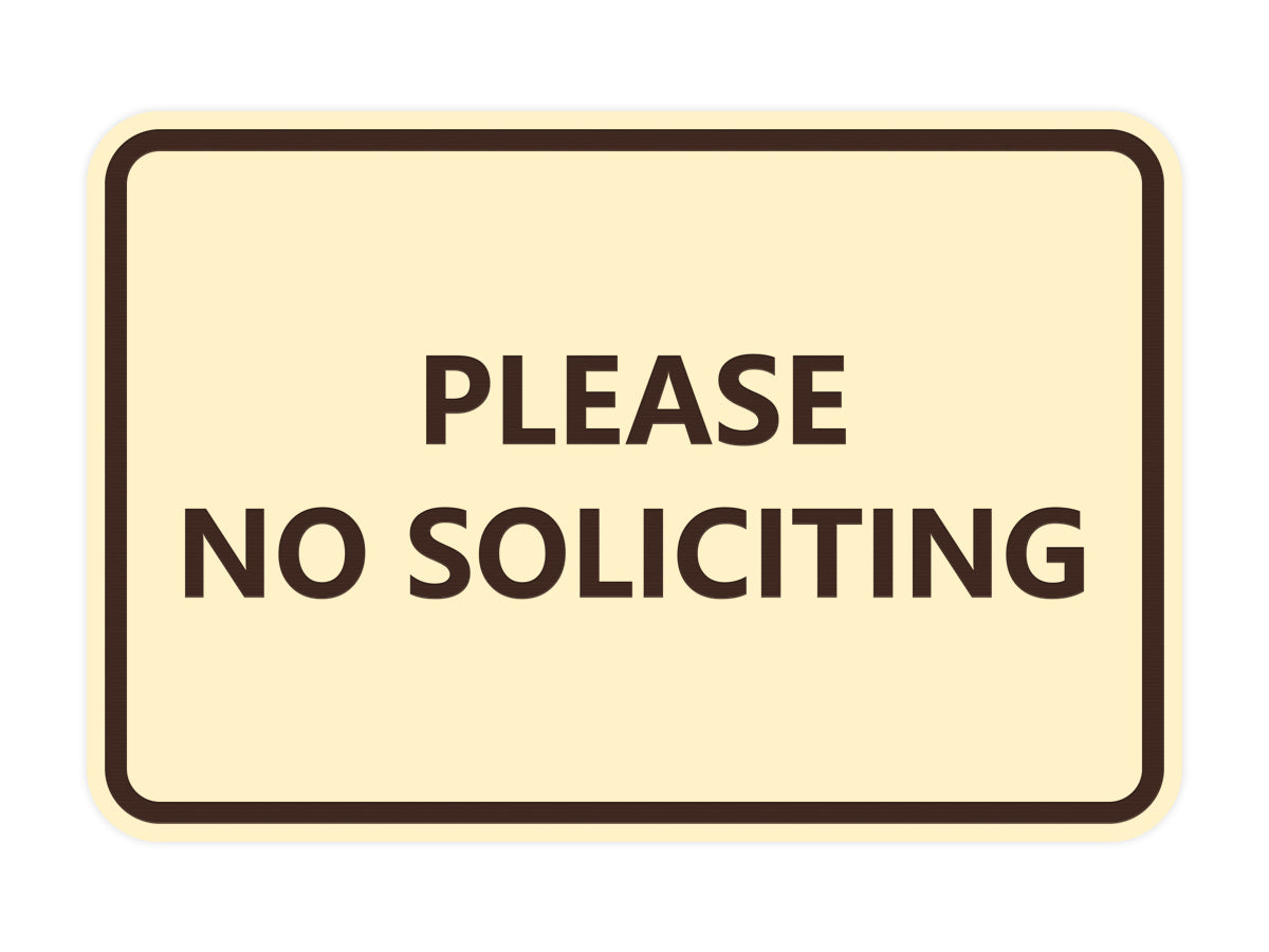 Signs ByLITA Classic Framed Please No Soliciting Sign