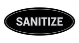 Oval Sanitize Sign