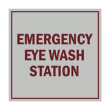 Square Emergency Eye Wash Station Sign with Adhesive Tape, Mounts On Any Surface, Weather Resistant