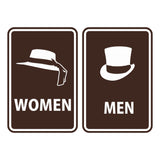 Portrait Round Men / Women Sign Set
