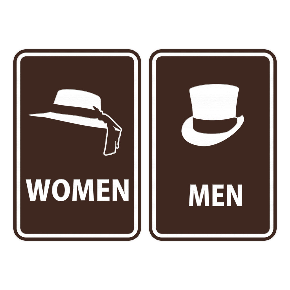 Portrait Round Men / Women Sign Set