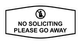 Fancy No Soliciting Please Go Away Wall or Door Sign
