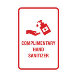 Portrait Round Complimentary Hand Sanitizer Sign