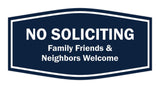 Fancy No Soliciting Family Friends & Neighbors Welcome Wall or Door Sign