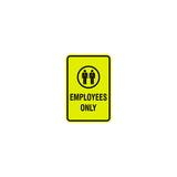 Signs ByLITA Portrait Round Employees Only Sign
