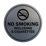 Signs ByLITA Circle No Smoking Including E-Cigarettes Sign