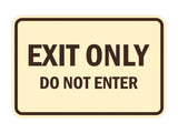 Classic Framed Exit Only Do Not Enter Sign