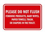 Signs ByLITA Classic Framed Please Do Not Flush Etiquette