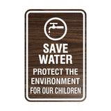 Portrait Round Save Water Protect The Environment For Our Children