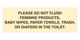 Signs ByLITA Basic Please Do Not Flush Etiquette Sign