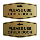 Signs ByLITA Fancy Please Use Other Door Sign Set