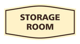 Ivory / Dark Brown Signs ByLITA Fancy Storage Room Sign