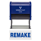 Blue REMAKE Self-Inking Office Rubber Stamp