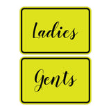 Signs ByLITA Classic Framed Ladies And Gents Sign Set