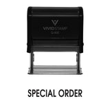 Black Special Order Self Inking Rubber Stamp