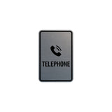 Portrait Round Telephone Sign With Adhesive Tape