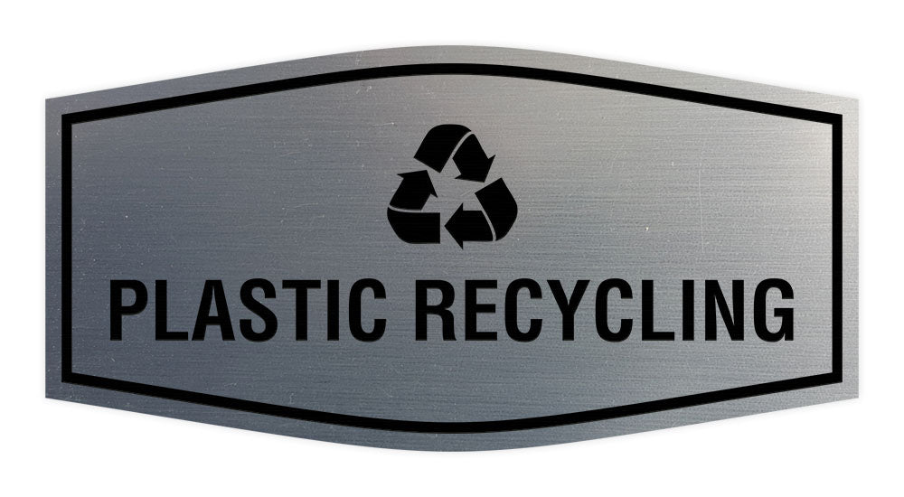 Fancy Plastic Recycling Wall or Door Sign