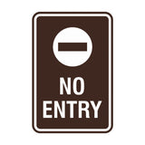 Portrait Round No Entry Sign