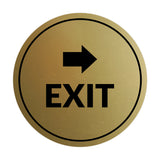 Signs ByLITA Circle Exit-Right Sign