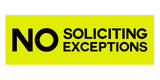 Signs ByLITA Basic No Soliciting No Exceptions Sign