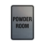 Signs ByLITA Portrait Round Powder Room Sign with Adhesive Tape, Mounts On Any Surface, Weather Resistant, Indoor/Outdoor Use