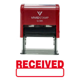 Red Received Self-Inking Office Rubber Stamp
