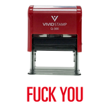Red Fuck You Novelty Self-Inking Office Rubber Stamp