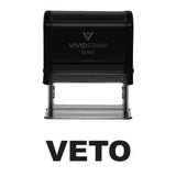 Black VETO Self Inking Rubber Stamp