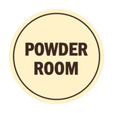 Signs ByLITA Circle Powder Room Sign