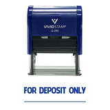Blue For Deposit Only Self-Inking Office Rubber Stamp