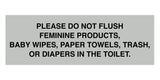 Signs ByLITA Basic Please Do Not Flush Etiquette Sign
