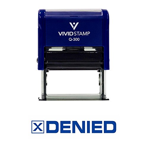 Blue Denied Office Self-Inking Office Rubber Stamp