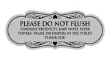 Signs ByLITA Designer Please Do Not Flush Etiqutte Sign
