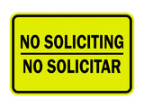 Signs ByLITA Classic Framed No Soliciting No Solicitar Sign