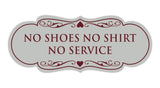 Signs ByLITA Designer No Shoes No Shirt No Service Sign